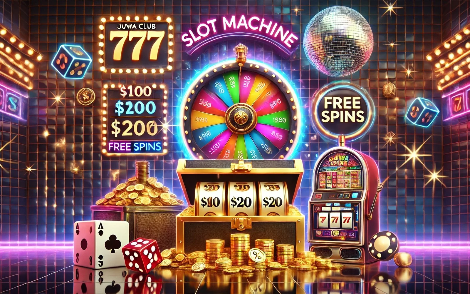 Reel slot dengan simbol khusus dan latar permainan cerah
