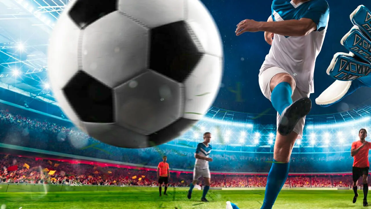 Suasana kompetisi olahraga pada layar digital